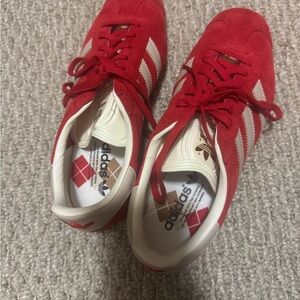 Adidas Red Suede Sneakers